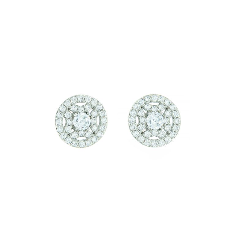 Sussex Royals Inspired Rhinestone Halo Stud Earrings